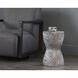 Cara 18.5 X 11.75 inch Marble Look / Grey Outdoor End Table